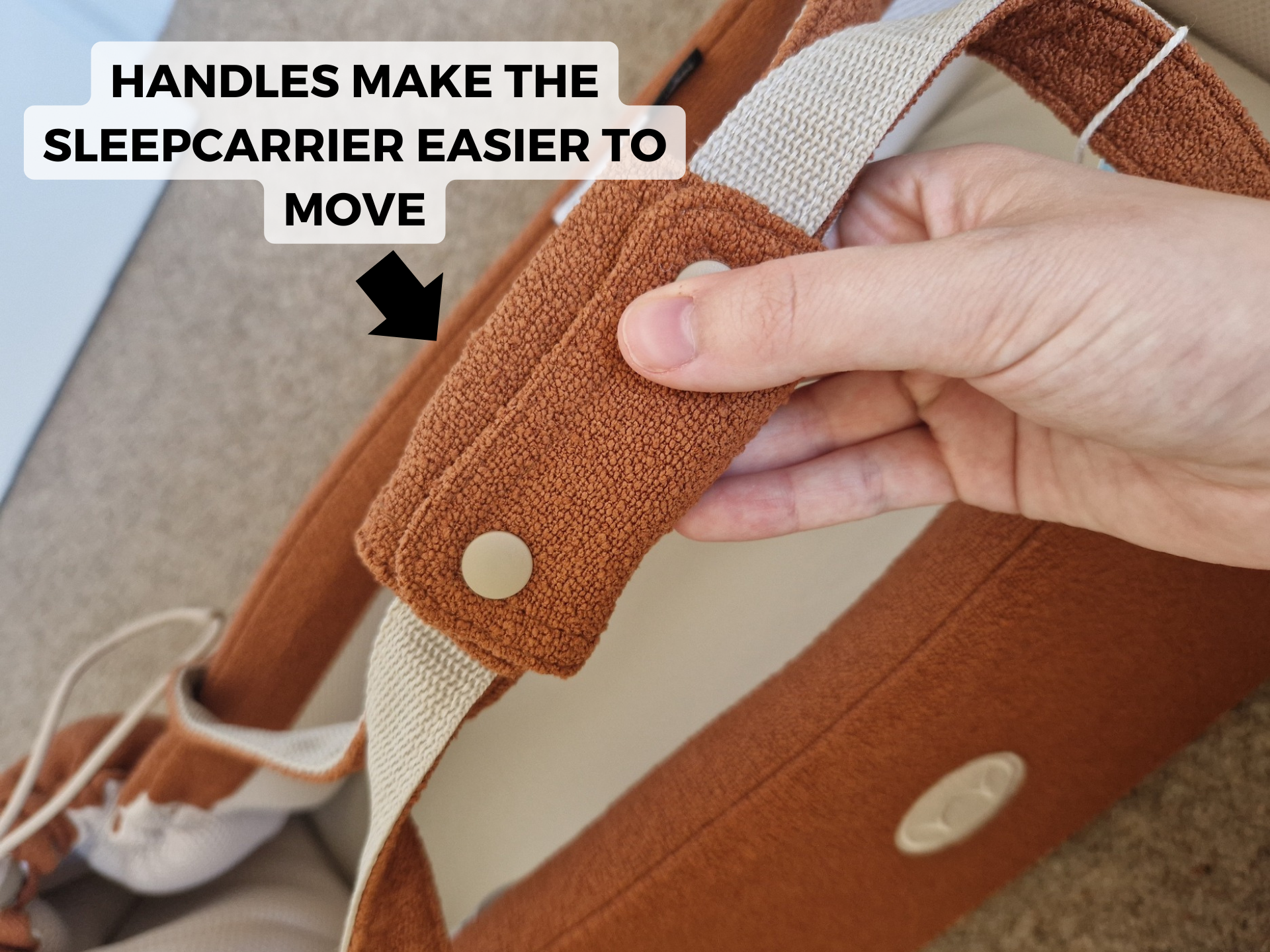 Najell babynest sleepcarrier handles